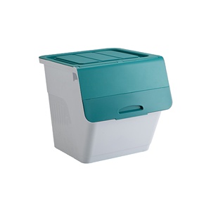 Popular hot selling toy box custom color colored plastic storage box with cover