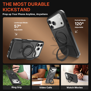 Funda Magnética Premium a Prueba de Golpes para iPhone 17 Pro Max con Soporte Ajustable, Disponible en Varios Colores - Product Image 6