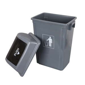 50l 60l Dust Bin Plastic Recycle Dustbin Trash Cans with Lid Gray Small Rectangular