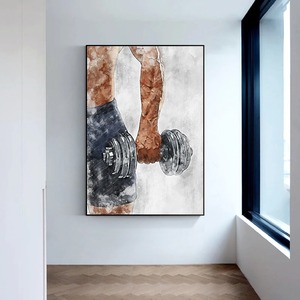 Affiche abstraite de football américain toile peinture gants de boxe haltérophilie Sport mur photo pour salle de sport décoration de la maison - Product Image 5