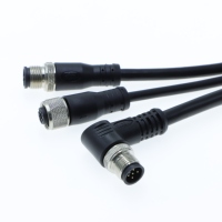 Connecteur d'aviation étanche IP67 personnalisé, 8 broches, prise circulaire M12 pour application industrielle Ethernet Fieldbus