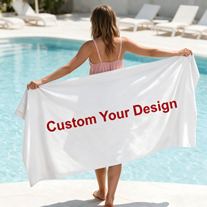 Serviette de plage en microfibre à séchage rapide, sans sable, avec logo personnalisé, légère et portable, pour piscine et voyage - Product Image 1