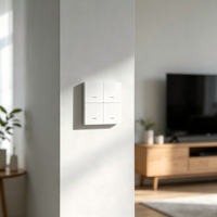 Interrupteur intelligent Tuya ZigBee Premium WHK04 4 voies, télécommande sans fil pour éclairage, ventilateur, rideau, climatiseur, compatible Alexa et Google