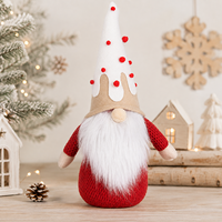 Ornement en peluche Gnomes de Noël avec pompons et fruits rouges pour scène de Noël en centre commercial, fournitures d'artisanat