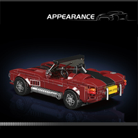 MOULD KING 27111 Shelby Cobra + Voiture de sport, jouets de construction, kits de briques, modèle MOC, boîte de présentation, blocs de construction, cadeau de Noël