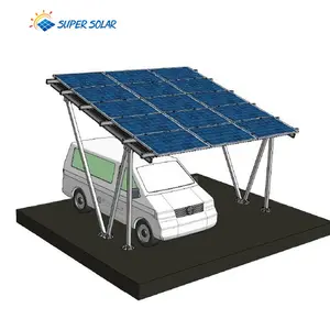 Montage kommerzieller Systeme Aluminium Wiata Solarna Solar Carport Single