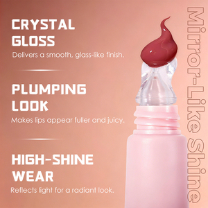 Gloss à lèvres brillant non collant avec tube souple pour filles, enrichi en <span class=keywords><strong>vitamine</strong></span> E, pigmenté, couleur nude - Product Image 2