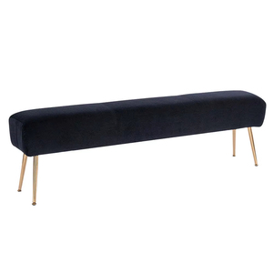 Construction robuste confortable Décor à la maison élégant Banc pouf en <span class=keywords><strong>velours</strong></span> rembourré avec siège rembourré - Product Image 2