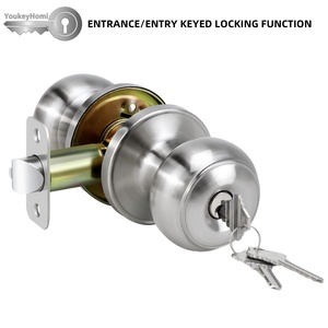 Youkeyhomi nóng bán bền an ninh dân cư nhập Key sự riêng tư đoạn giả cổ điển phẳng Knob thép không gỉ khóa cửa - Product Image 5