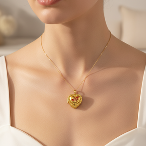 Breloque <span class=keywords><strong>photo</strong></span> HD4433 ouvrable en forme de cœur, thème abeille, en laiton plaqué or 18 carats <span class=keywords><strong>avec</strong></span> émail goutte d'huile, collection Amour, bijoux pour femme - Product Image 2