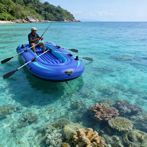 Bote Inflable de PVC de Alta Resistencia de 1.2 mm, Embarcación de Grado <span class=keywords><strong>Comercial</strong></span> de 4-8 Metros para Pesca, Transporte y <span class=keywords><strong>Trabajo</strong></span> - Product Image 4