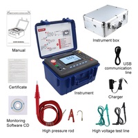 Medidor de Resistencia de Aislamiento de Alto Voltaje 5000V 0.01MOhm a 2TOhm, Relación de Absorción PI, Voltaje CA/CC, Batería Recargable USB