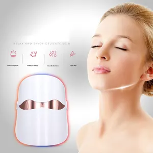 FENGFLY instrumen terapi peremajaan kulit, instrumen profesional PDT 3 warna masker kecantikan wajah Led Ma