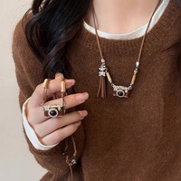 Nouveau Design Mini Collier Caméra Cachée en Acier Inoxydable