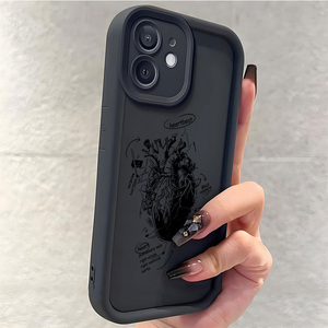 Funda Protectora para Teléfono Móvil con Diseño de Latido de Corazón, Estilo Lente de Cámara, Resistente a Impactos, de TPU, para <span class=keywords><strong>iPhone</strong></span> 12 13 14 15 16 17 18 Pro Max - Product Image 4