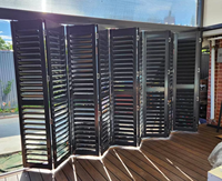 Usine directement vente taille personnalisée extérieur en aluminium persienne obturateur pour Windows métal plantation volets
