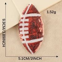 En gros, Nouveauté, Meilleures ventes : Patchs de football à paillettes brodés, thermocollants et à coudre, 8 couleurs