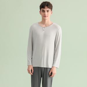 Pigiama da uomo in bambù 2 pezzi a manica lunga da salotto per la casa abbigliamento da notte modale in maglia morbida termica <span class=keywords><strong>Plus</strong></span> <span class=keywords><strong>Size</strong></span> - Product Image 6