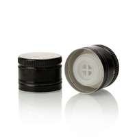 Precio de fábrica Plazo de entrega corto Listo para enviar Oro 31,5*24mm con tapa de aluminio interior de plástico en stock Tapas de tapas de botellas de aceite de oliva