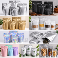 Sachet en aluminium ECO refermable à fermeture éclair pour emballage de thé, vente en gros, logo personnalisé