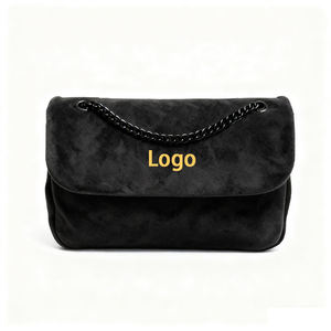 Borsa in pelle scamosciata personalizzata monogramma di lusso con Logo Design in <span class=keywords><strong>ecopelle</strong></span> da donna borsa con patta a tracolla <span class=keywords><strong>borse</strong></span> da donna - Product Image 4