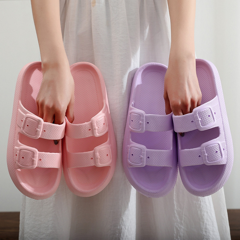 New Thick Platform Bathroom Home Slippers Women Men Eva Outdoor Slides Sandals