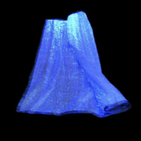 Tissu en fibre optique à lumière LED RVB avec indice IP68 et application/télécommande pour chaussures lumineuses, sacs à vêtements