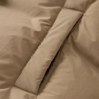 THOUSAND YAN Doudoune courte pour femme en mélange de triacétate, 90 % duvet d'oie blanc, col montant, simple boutonnage