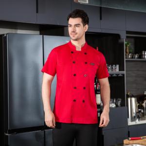 Divisa da <span class=keywords><strong>Chef</strong></span> Estiva Personalizzata di Alta Gamma a Maniche Corte, Traspirante, per Ristoranti, Bar e Hotel - Product Image 5