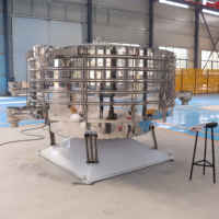 Mesin Pengayak Bubuk Moringa SS 304 Double Deck Round Tumbler Swing Vibrating Screen Sieve Shaker