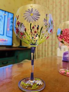 Copa de vino de pintura a mano de alta calidad suministrada de fábrica, dibujo a mano, gafas <span class=keywords><strong>Gin</strong></span> <span class=keywords><strong>Tonic</strong></span>, vaso de vidrio para beber <span class=keywords><strong>Gin</strong></span> - Product Image 3