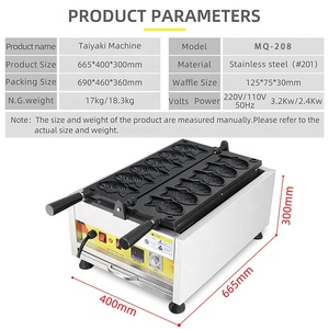 110V/220V 3.2 kW Waffle maker Biscuit Cookie Waffle maker máy điện biển bream nấu ăn máy - Product Image 3