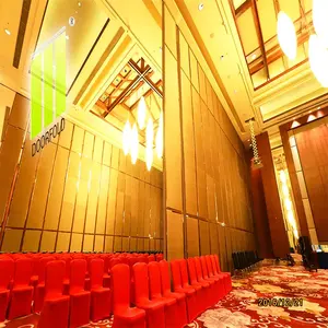 Acoustic soundproof aluminum wedding hall Folding Soundproof Movable Partition Panel wooden partition hotel rooms