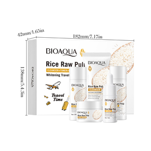 BIOAOUA Kit da Viaggio Schiarente e Illuminante al <span class=keywords><strong>Latte</strong></span> <span class=keywords><strong>di</strong></span> Riso, Set Cinque Pezzi: Detergente Viso, Idratante - Product Image 6