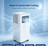 Aire Acondicionado Portátil Airwens de 220V 50Hz 7000BTU, Calefacción, Refrigeración, Purificador de Aire, Deshumidificador, Silencioso, Ahorro de Energía, Unidad de Refrigeración para el Hogar