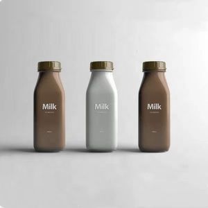 Bottiglia di latte di <span class=keywords><strong>vetro</strong></span> quadrato all'ingrosso 100ml 300ml 500ml bottiglia di <span class=keywords><strong>vetro</strong></span> 1000ml <span class=keywords><strong>per</strong></span> il succo di latte fresco con coperchio di plastica - Product Image 3