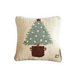 Designer Tufted Boho Wool Cushion Cover By <b>Indian</b> Textiles H/L Handwoven Decorative <b>Throw</b> Pillow Luxury Boho Pillow Hot Selling - Product Image 1