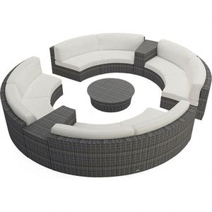 Set <span class=keywords><strong>da</strong></span> <span class=keywords><strong>Giardino</strong></span> Moderno, Divano Sezionale Grande per Esterni, Ideale per Hotel e Appartamenti - Product Image 6