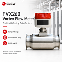 Débitmètre vortex haute précision en acier inoxydable DN25-DN150 4-20mA Impulsion RS485 pour liquides de refroidissement CDU FVX260