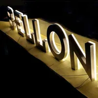 DakeSign OEM ODM Lettres en acrylique rétroéclairées par LED, panneau publicitaire pour supermarché, café, design gratuit, décoration en métal inoxydable