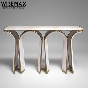 WISEMAX FURNITURE Table d'angle de salon au design italien de luxe Table <span class=keywords><strong>console</strong></span> d'<span class=keywords><strong>entrée</strong></span> en acier inoxydable pour hôtel villa - Product Image 1