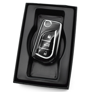 Colorido <span class=keywords><strong>Smart</strong></span> <span class=keywords><strong>Key</strong></span> Keyless <span class=keywords><strong>Remote</strong></span> Cover Líneas plateadas Soft TPU <span class=keywords><strong>Car</strong></span> <span class=keywords><strong>Key</strong></span> Funda protectora para t-oyota Flip <span class=keywords><strong>Key</strong></span> - Product Image 6
