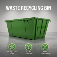 Vente directe usine – Conteneur à benne basculante anti-rouille avec revêtement en poudre, dimensions personnalisées, logo, certifié ISO/CE, garantie 1 an pour les déchets