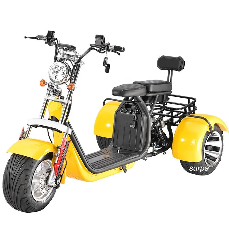 2000w 60v1 2ah/20ah बैटरी citycoco वसा टायर वयस्क बिजली trikes/वाहनों/तीन पहिया इलेक्ट्रिक स्कूटर/मोटर साइकिल/tricycle