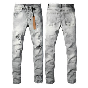 Ksubiy Ripped <b>Stretch</b> Denim Jeans <b>Men</b> Hip Hop Streetwear Distressed Slim Fit - Product Image 5