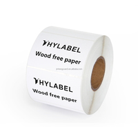 Autocollant de code à barres en papier auto-adhésif sans bois blanc personnalisé 70mm x 40 étiquette en papier sans bois