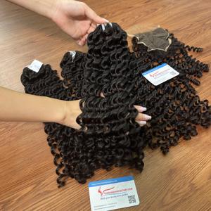 Disponible Nouveau Style Vapeur Pixie Extensions de Cheveux Bundle Trame Cheveux Machine Trame et Fermeture Dentelle Pour Faire des Perruques Cheveux Humains - Product Image 3