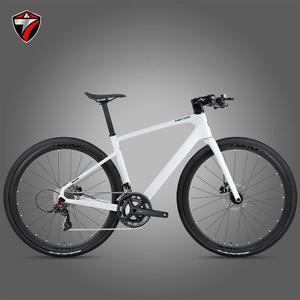 Vélo de route tout-terrain GRAVEL-V1 avec freins à disque à huile à 24 vitesses et vélo de tourisme en gravier à poignée plate - Product Image 1