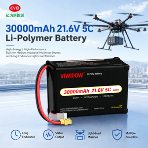Batterie au lithium polymère haute capacité 30000mAh 21.6V 5C 320Wh/kg avec connecteur personnalisé pour drone de transport lourd, logistique VTOL UAV - Product Image 1