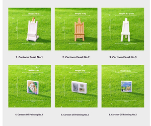Micro Paysage Résine Ornement Peinture À L'huile Croquis Chevalet Mignon Maison De Poupée Aménagement Paysager Bureau Ornement De Bureau - Product Image 6